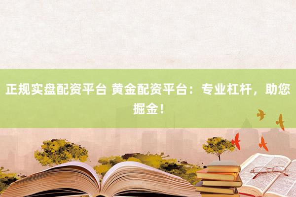 正规实盘配资平台 黄金配资平台：专业杠杆，助您掘金！