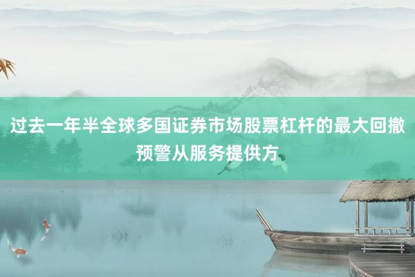 过去一年半全球多国证券市场股票杠杆的最大回撤预警从服务提供方