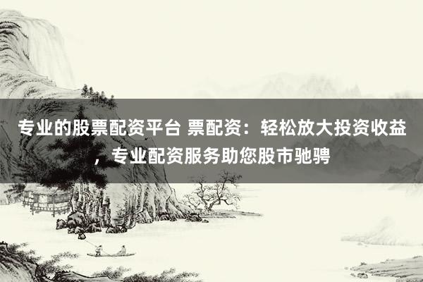 专业的股票配资平台 票配资：轻松放大投资收益，专业配资服务助您股市驰骋